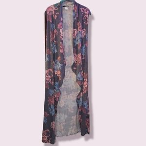 Long Floral Vest